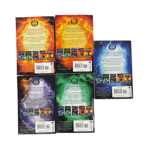 Percy Jackson and the Olympians books 1 - 5 Rick Riordan youth fantasy adventure - Picture 4 of 6
